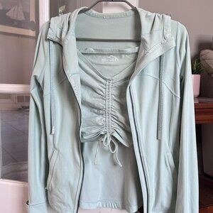 Mint Hollister off-shoulder top